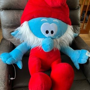 SUPER RARE lll Huge NANCO 42” PAPA SMURF Vintage, 2001 Jumbo Plush